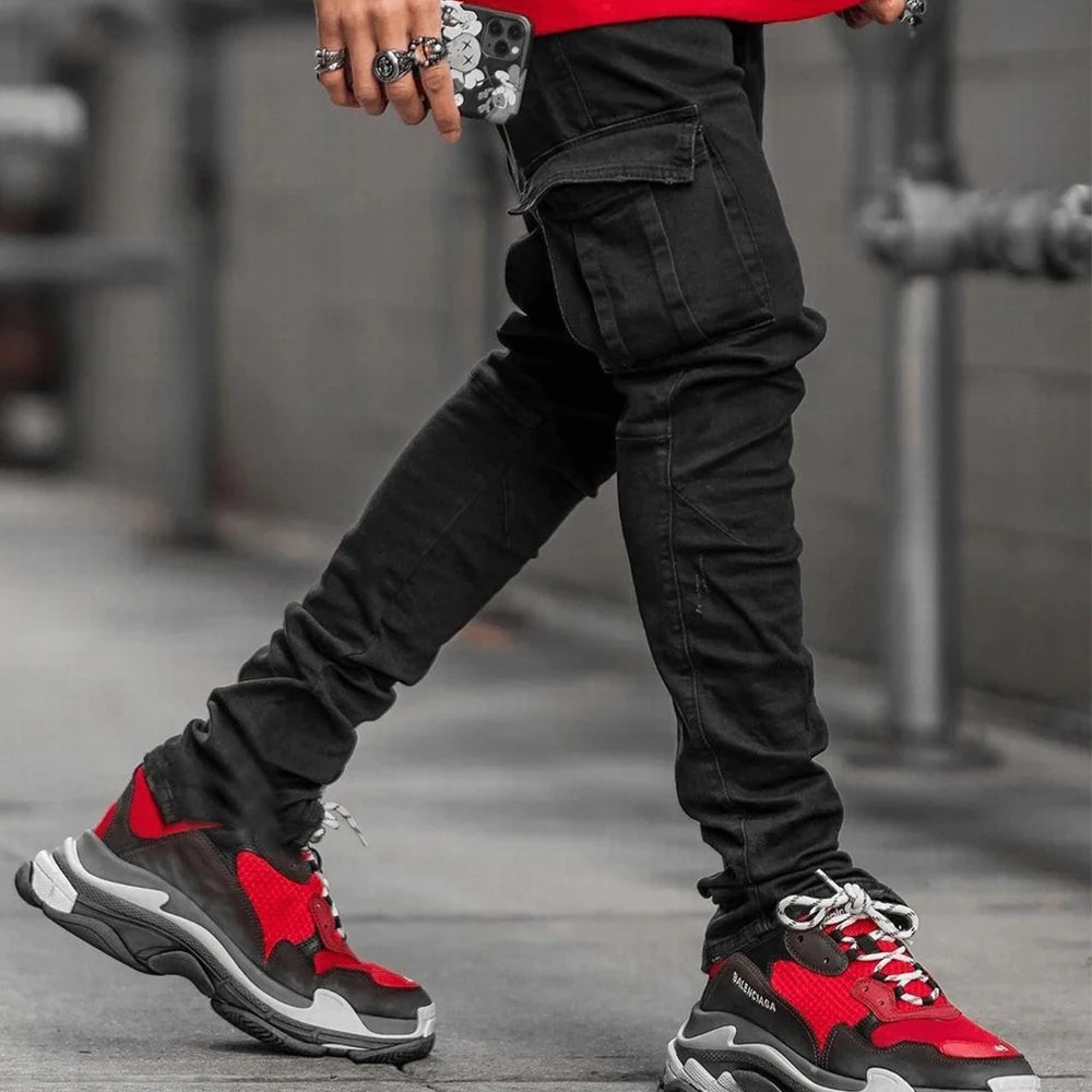 Heren Cargo Slim-Fit Jeans – Urban Style