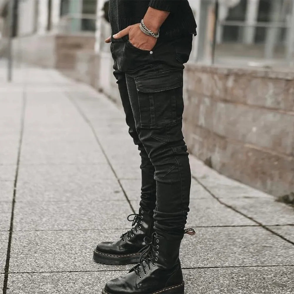 Heren Cargo Slim-Fit Jeans – Urban Style