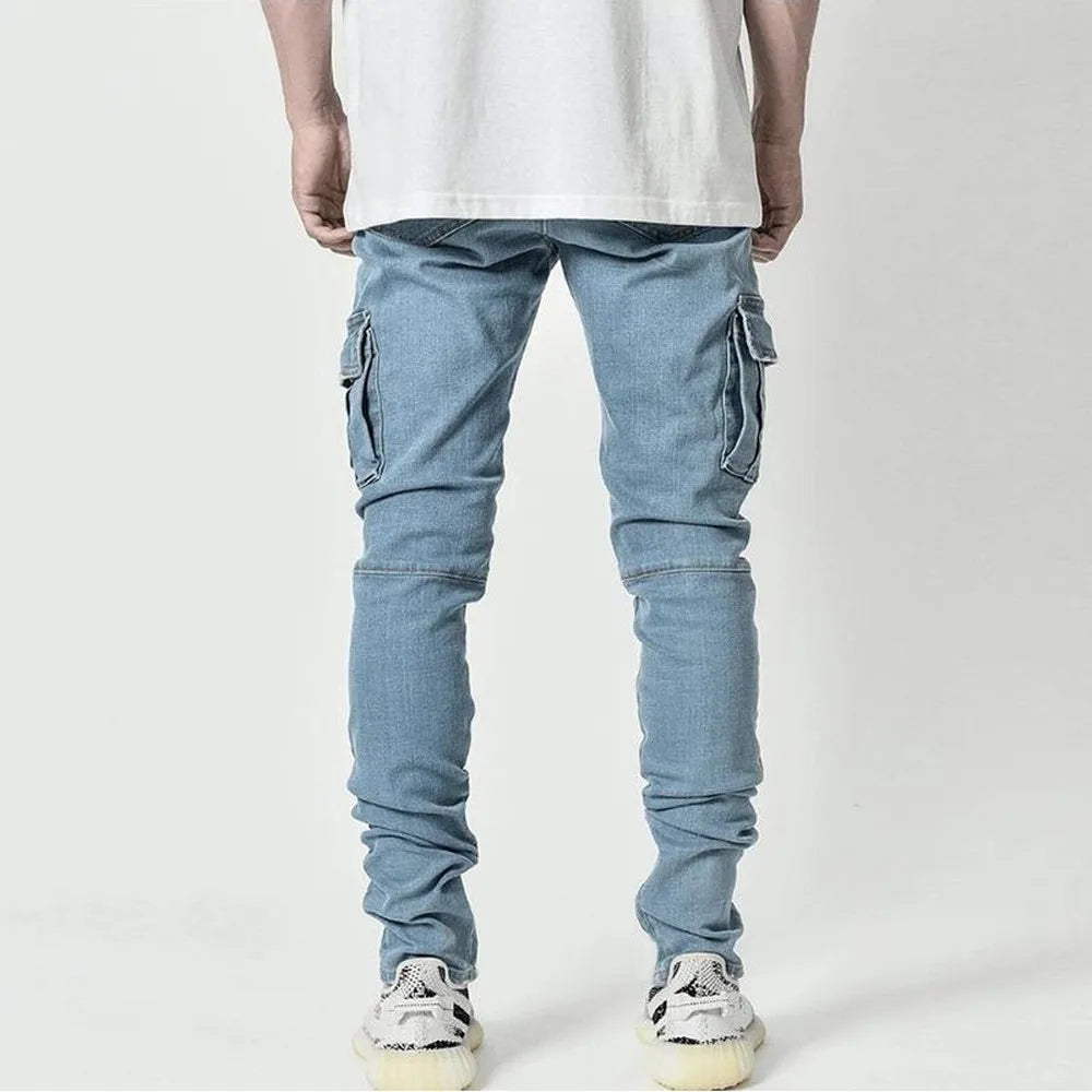 Heren Cargo Slim-Fit Jeans – Urban Style