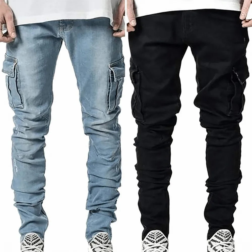 Heren Cargo Slim-Fit Jeans – Urban Style