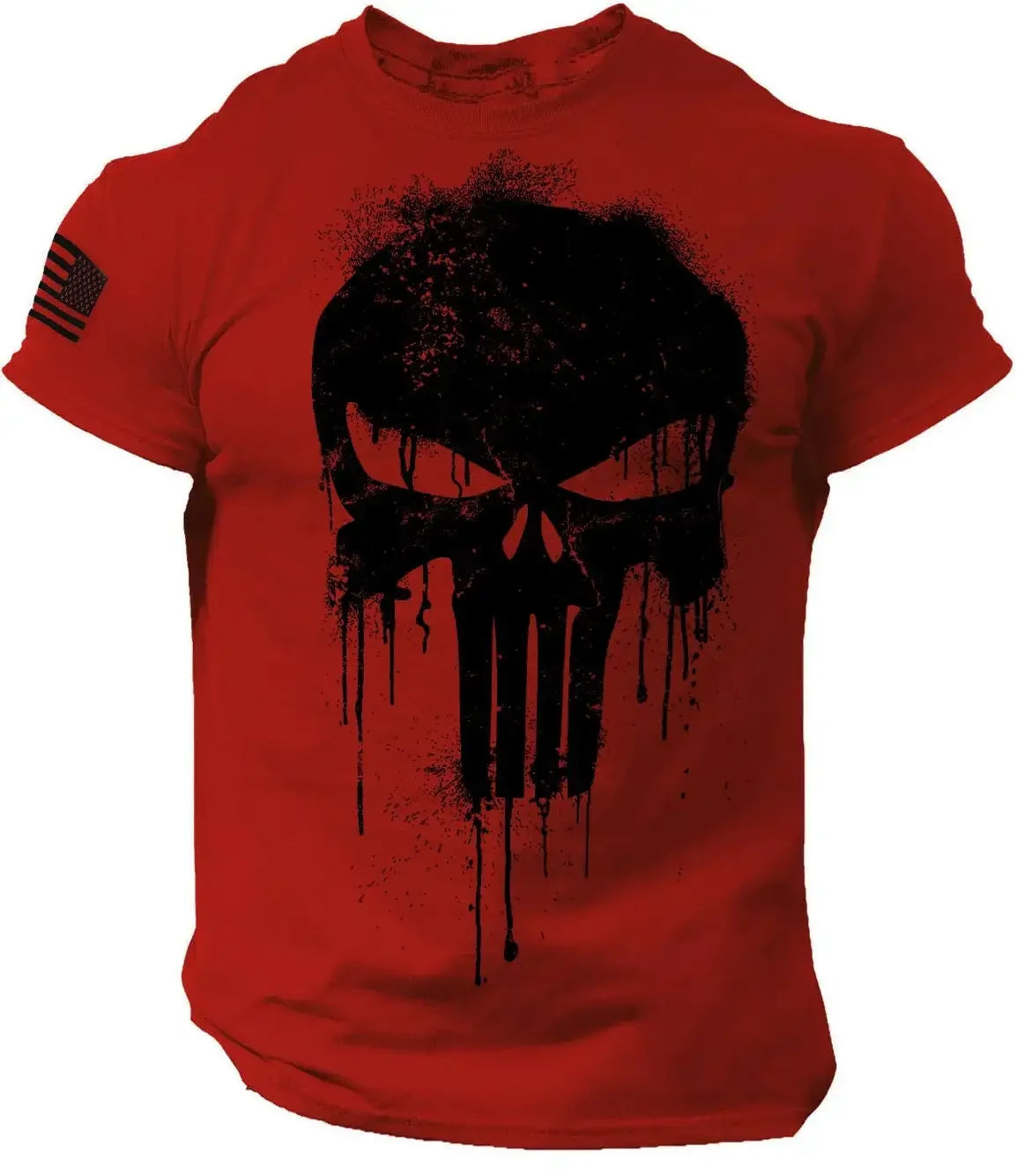 Men's T shirt for men 3D Print Military Patriotic Skull