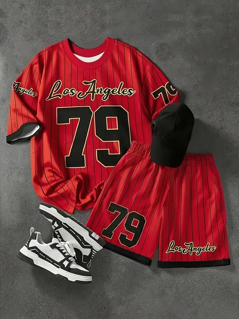 Los Angeles 79 Streetwear Set – Heren T-Shirt & Short