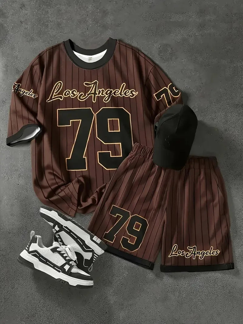 Los Angeles 79 Streetwear Set – Heren T-Shirt & Short