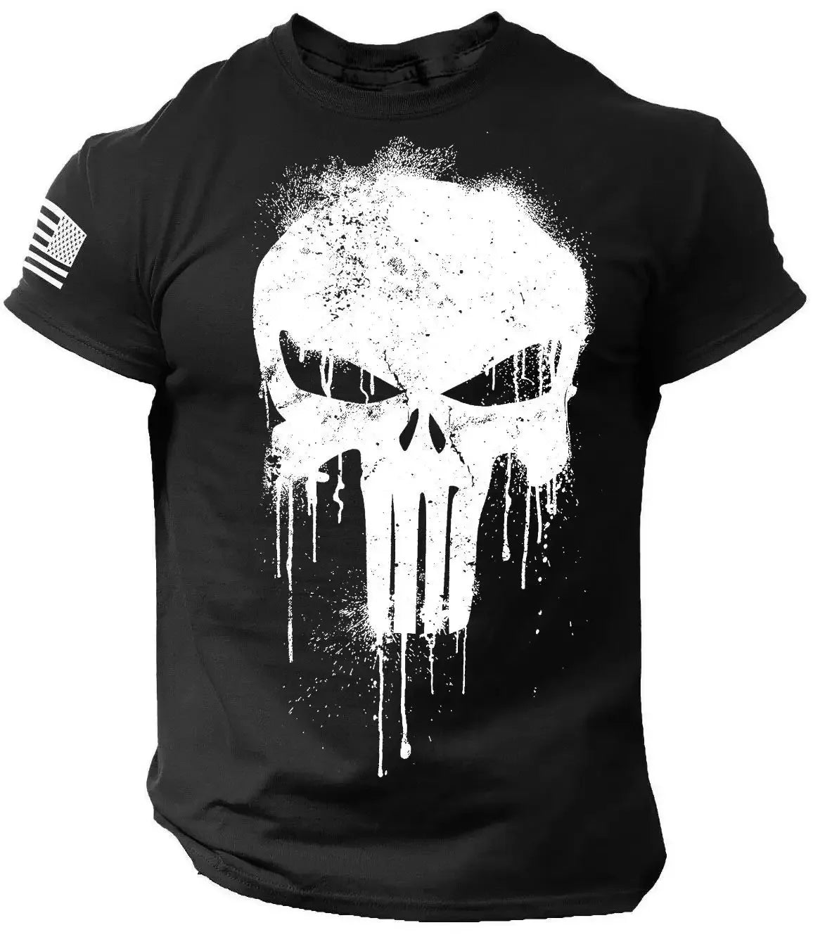 Men's T shirt for men 3D Print Military Patriotic Skull