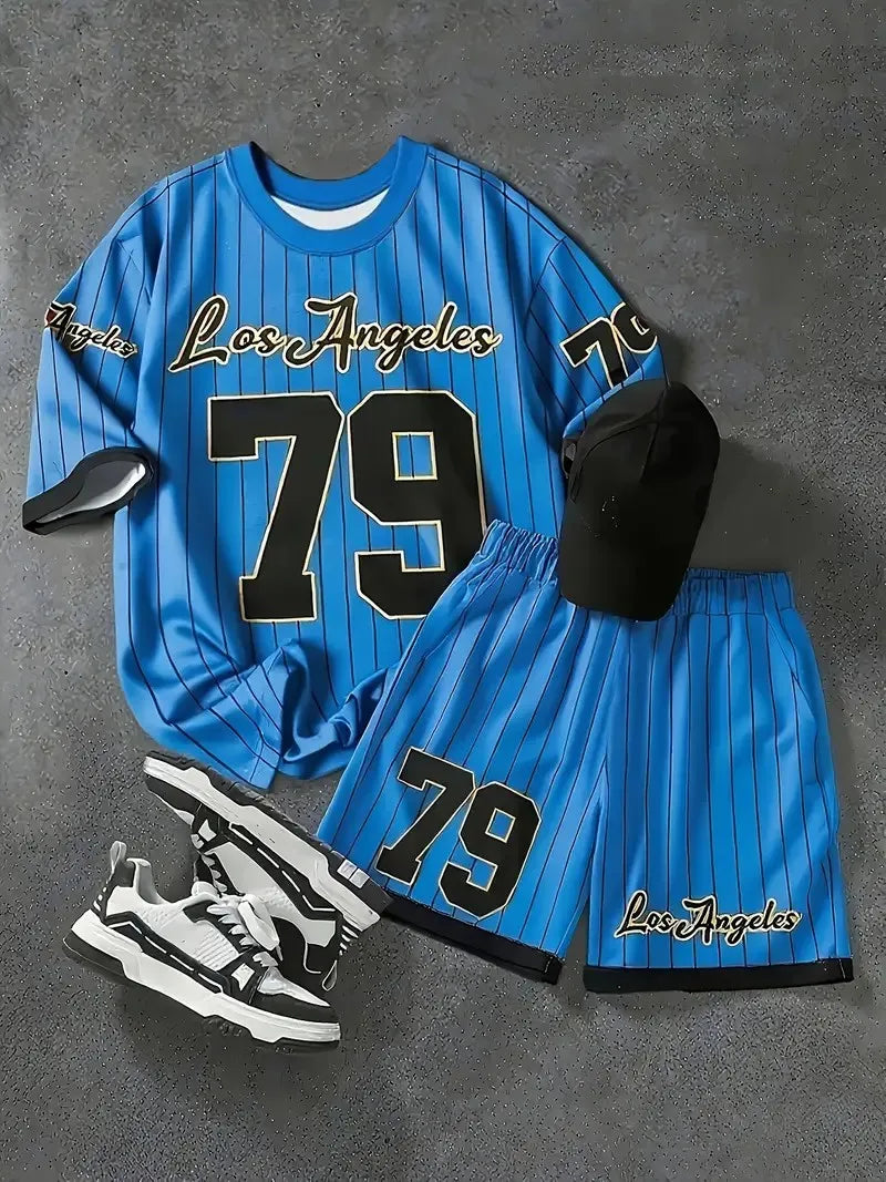 Los Angeles 79 Streetwear Set – Heren T-Shirt & Short