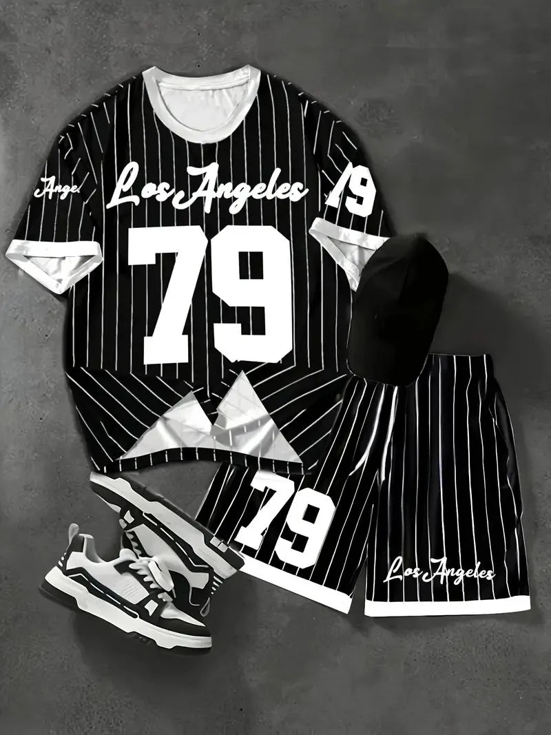 Los Angeles 79 Streetwear Set – Heren T-Shirt & Short